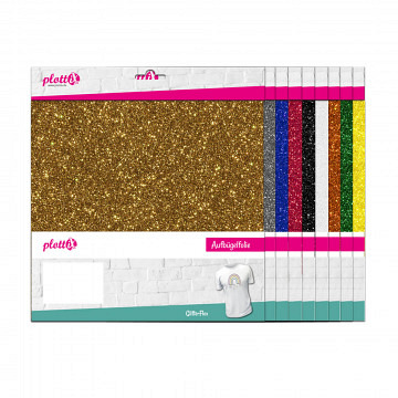 plottiX GlitterFlex 30cm x 30cm - 3er-Pack