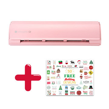 Silhouette CAMEO 5 Alpha - Rosa Matt + 50 Weihnachts Designs