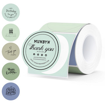 Munbyn Labels - 2x2 inch - summer - circular - 150 pcs