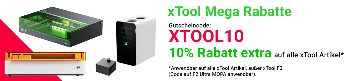 xTool Banner Preisaktion Laser Gutschein Rabattaktion