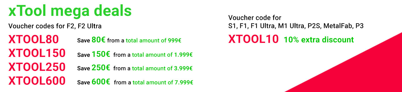 xTool discount vouchers
