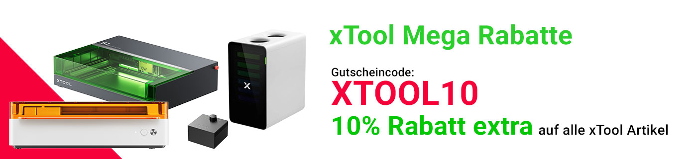 xTool Banner Preisaktion Laser Gutschein Rabattaktion