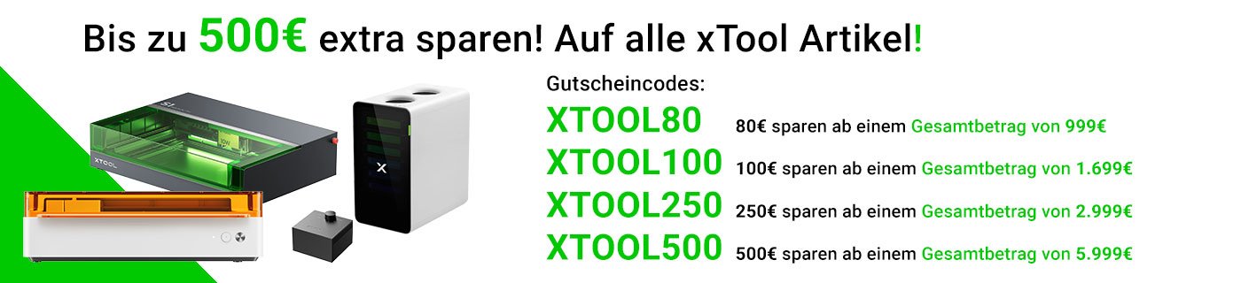 xTool Banner Preisaktion Laser Gutschein Rabattaktion