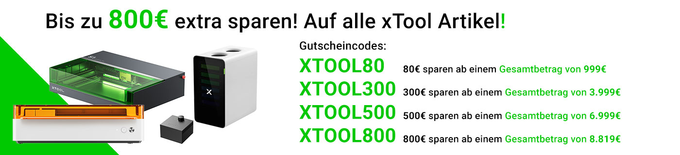 xTool Banner Preisaktion Laser Gutschein Rabattaktion