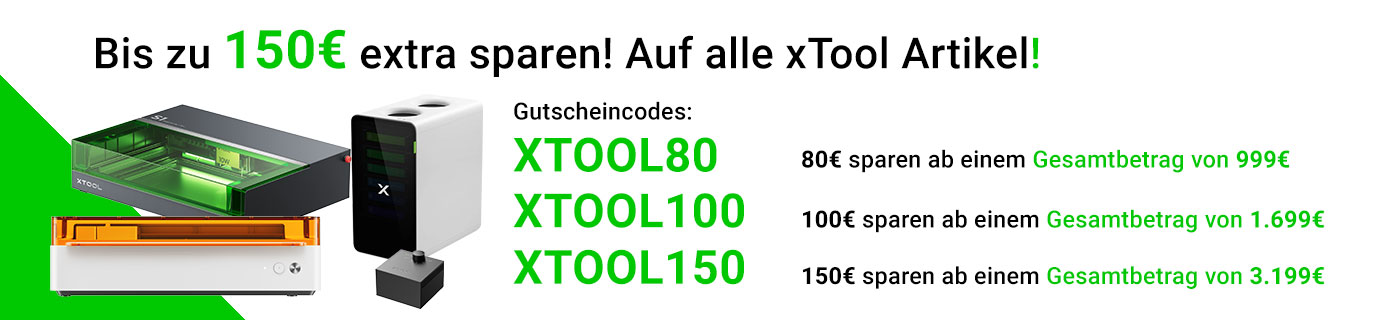 xTool Banner Preisaktion Laser Gutschein Rabattaktion