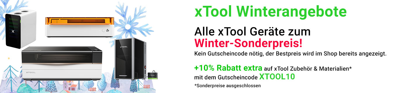 xTool Banner Preisaktion Laser Gutschein Rabattaktion