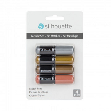 SIL Zeichenstifte metallic 4-farbig sortiert - V2