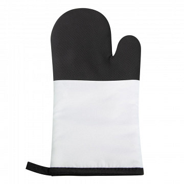 plottiX - Ofenhandschuhe Schwarz / Weiß (17 x 30cm)