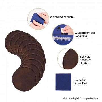 xTool Brown to Gold Laserable Leatherette Round Patch (10pcs)