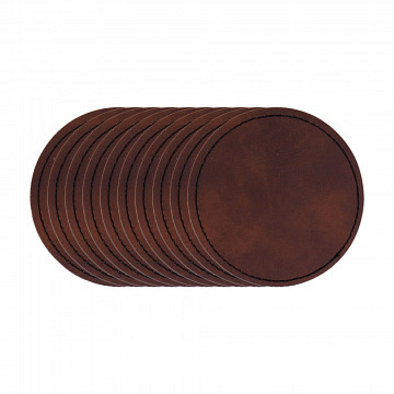 xTool Selbstklebender Kunstlederpatch - Rund - Gold Gravur..