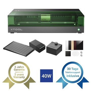 xTool S1 40W Diodenlaser  - Schwarz - Basic Bundle