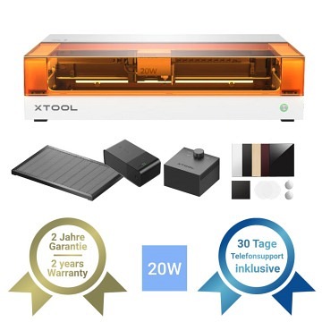 xTool S1 20W Diodlaser  - White - Basic Bundle