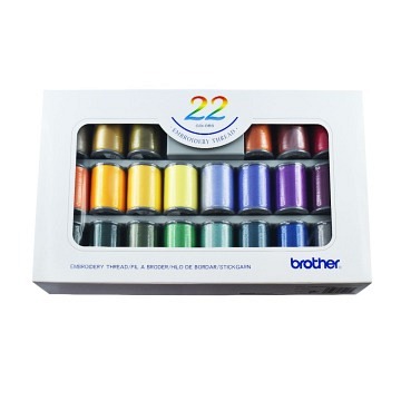 BT Embroidery Thread Set High Gloss 22 Colors (300 m)
