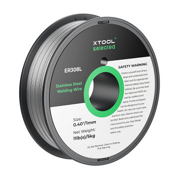 Vorbestellung: xTool 1 mm ER308L Edelstahl-Schweißdraht, 11-Pfund-Spule für MetalFab