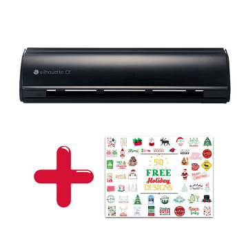 Silhouette CAMEO 5 Alpha - Schwarz Matt + 50 Weihnachts Designs