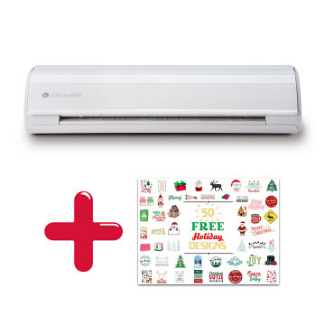 SILHOUETTE CAMEO 5 - Weiß + 50 Weihnachtsdesigns