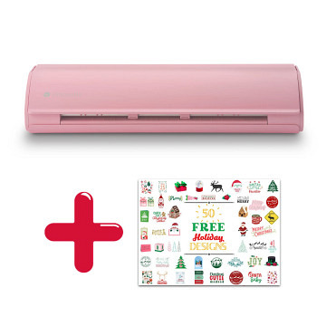 SILHOUETTE CAMEO 5 - Rosa Matt + 50 Weihnachtsdesigns