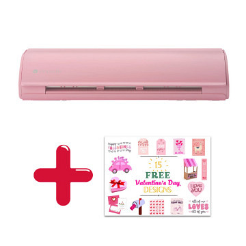 Silhouette CAMEO 5 Alpha - Rosa Matt + 15 Valentinstags-Designs