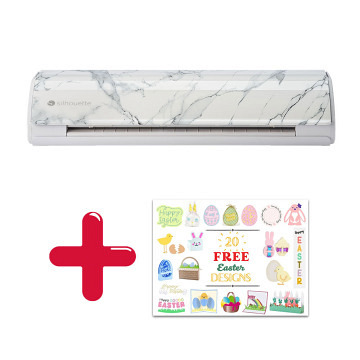 SILHOUETTE CAMEO 5 - Marble White + 20 Easter Designs
