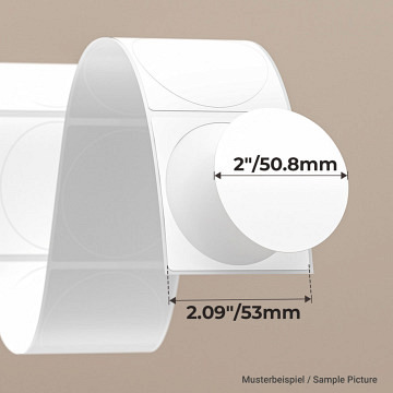 Munbyn Labels - 2x2 inch - white - circular - 750 pcs