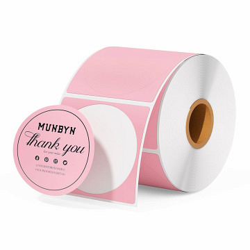Munbyn Labels - 2x2 inch - pink - circular - 750 pcs