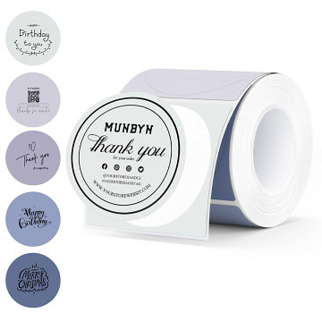 Munbyn Labels - 2x2 inch - winter - circular - 150 pcs